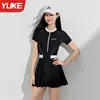 Maiô de Fonte Estilo Coreano Plus Size para Mulheres, Peça Única, Conservador, Emagrecedor, para Meninas Cheinhas, Plus Size, Esportivo, que Cobre a Barriga