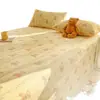 Clase A 100% Algodón Lavado Sábana Individual Pieza Única Dormir Desnudo Estudiante Dormitorio Funda de Almohada Individual Juego de Cama de Tres Piezas