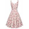 Comércio exterior transfronteiriço europeu best-seller 1950S retro moda vestido flor impresso em forma de A saia sem mangas