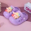 Nuevas y lindas pantuflas de conejo para niños de verano, de punta cerrada, transpirables, duraderas, estilo caricatura, cómodas para el hogar y uso exterior
