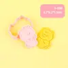 Forma de Biscoito Urso de Manteiga Inserção de Sobremesa Urso Biscoito Fondant Prensado à Mão Simulação 3D Ferramenta de Prensagem para Assar