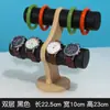 Moda nuevo brazalete reloj joyería almacenamiento expositor de pie de doble capa de franela soporte para pulseras mostrador exhibición puesto de mercado nocturno