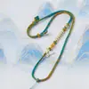Cuerda de Colgante Puramente Tejida a Mano con Diseño de Flor de Durazno, Cuerda Hecha a Mano para Colgar Accesorios