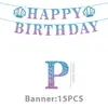 Pratos e copos de papel descartáveis de sereia roxa transfronteiriços suprimentos de decoração para festa de aniversário infantil banner e decorações de mesa