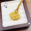 Loja de ouro com alta cor antiga francesa areia ouro diamante oco seda como cadeado pingente paz cadeado pingente atacado