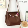 Bolsa Cruzada Pequeña Mochila Colgante Llavero Cadena de Bolsa de Arena Líquida Dibujos Animados Lindos Dopamina Acrílica con Cuentas de Colores
