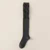 Calcetines Largos de Algodón Puro para Mujer, Calcetines Largos Blancos de Otoño para Bota, Calcetines Largos Holgados hasta el Muslo, Calcetines Largos Antideslizantes para Protección de Rodilla en el Embarazo