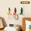 Gancho adhesivo creativo con forma de chile para montar en la pared, no requiere taladro, para colgar llaves y ropa detrás de la puerta o en la entrada, gancho para el hogar al por mayor