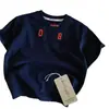 Camiseta Básica de Manga Curta Verão 2026 Estilo Coreano Simples com Letra para Meninos e Meninas, Bebê e Criança Pequena Casual