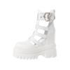 Zapatos de Mujer Elegantes con Plataforma Impermeable de Tacón Ultra Alto de 15 cm, Novedad Primavera 2026, Punta Redonda, Suela Gruesa, Aumento Oculto de Altura, Zapatos de Salón Huecos para Mujer