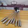Cuchara para saltear y cocinar con mango de acero inoxidable 304 201 de alta calidad y engrosada, ideal para restaurantes, ollas calientes y sopas con mango largo.