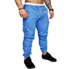 Pantalones casuales de moda para hombre 2024 overol casual pantalones casuales de múltiples bolsillos pantalones de color liso pantalones rectos para hombre