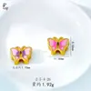 Pingente Pequeno de Borboleta Dourado Areia de Longa Duração com Furo para Montagem DIY Acessórios Coloridos Corrente de Borboleta Pulseira Corrente de Clavícula Acessórios