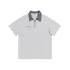 Polo Waffle Manga Curta Retro Americano Falso Duas Peças para Homens, Camiseta Casual Solta de Verão para Casais com Gola