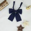 Jk Corbata de Lazo para Hombre Color Sólido Estilo Japonés Sin Nudo Cuello Plano para Mujer Combinación Perfecta Estilo Escolar de Pareja Uniforme