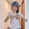 Camiseta de Manga Corta con Cuello Cuadrado de Encaje y Lazo Estilo Coreano para Mujer, Top de Verano de Alta Gama con Mangas Abullonadas para un Look Adelgazante