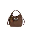 Bolsa Saco Elegante Retrô com Fivela de Camurça para Mulheres 2026 Outono/Inverno Nova Casual Versátil para o Dia a Dia Ombro Único Transversal