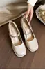 Sapatos Mary Jane estilo Chanel pequeno design de seda nicho salto grosso sapatos de salto único corte raso fivela de uma tira salto médio salto alto sapatos femininos