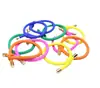 Nuevo anillo para el pelo de nudo de alta elasticidad, cuentas de tubo dorado, banda de goma de color fluorescente, cuerda para el pelo pequeña, fresca y simple, joyería de Yiwu