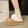 Eva Impermeável Feminino Outono e Inverno Interno Casa 2025 Novo Estilo Bolsa Salto Grosso Acolchoado Roupa Externa Quente Removível Sapatos de Algodão para Mulheres