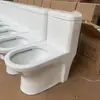 Inodoro Doméstico Simple, Inodoro de Cerámica para Baño, Asiento de Inodoro Tipo Sifón de Diámetro Grande Anti-Olores