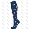 Nuevos Calcetines de Compresión para Pantorrillas de Amazon Patrón Transfronterizo Tubo Largo Calcetines Deportivos para Pantorrillas Mujeres Calcetines de Compresión Elásticos de Presión Fuerte