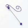 Llavero Creativo Nuevo de Gancho de Metal DIY Llavero con Forma de Espiral de Mosquitos con Cuentas Decoraciones Navideñas
