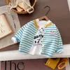Conjunto Otoñal Infantil Estilo Coreano 2026 Nueva Moda Fresco Cárdigan de Punto Suéter para Bebé Niño Conjunto de Tres Piezas