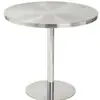 Mesa Redonda de Aço Inoxidável, Mesa de Jantar para Casa, Mesa de Reunião para Exterior, Conjunto Moderno de Mesa e Cadeiras para Cafeteria de Loja de Chá com Leite, Mesa Quadrada