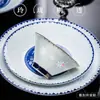 Jingdezhen Azul e Branco Chinês Conjunto de Louça Exquisito Cor Sob Esmalte de Alta Temperatura Balde de Louça de Porcelana Exquisita Tigela e Prato Podem Ser Personalizados