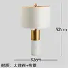 Luminária de mesa quadrada de tecido estilo nórdico americano, nova luminária decorativa de cabeceira retrô de arte em ferro estilo chinês mármore atacado