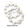 Conjunto de Pulseras Elásticas de Múltiples Piezas para Mujer Estilo Resort Bohemio con Perlas de Imitación ABS, Estrella de Mar, Conchas y Cuentas