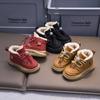 Zapatos Nuevos de Invierno 2026 para Niños Talla 21-30 Niños y Niñas Botas Cortas de Felpa de Algodón Grandes Zapatos de Algodón Cálidos Modernos