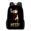 Mochila Messi Mundial de Fútbol Alrededores Mochila Escolar para Estudiantes Gran Capacidad Poliéster Mochila Reductora de Carga Bolsa para Computadora Dibujos Animados