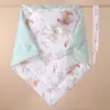 Manta Receptora para Recém-Nascido Swaddle Algodão Puro Roupas de Swaddle Outono/Inverno Espessadas Suprimentos para Bebê Sala de Parto Swaddle Anti-Susto