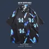 Camisa floral hawaiana de manga corta, vetiver retro estilo Hong Kong, camisa moderna y elegante versión coreana para hombres y mujeres, top para pareja