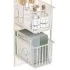Estante de Almacenamiento para Cosméticos, Tipo Deslizante, Almacenamiento en Armario de Dormitorio, Gabinete de Cocina, Snacks y Artículos Varios, Estante de Almacenamiento de Hierro