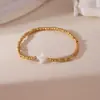 2025 Nova Pulseira de Contas Pequenas Douradas para Mulheres Cobre Banhado Ouro 18K Real Coração Lua Suprimento Transfronteiriço Atacado