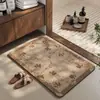 Tapete de Chão para Banheiro Estilo Chinês Novo Estilo Transfronteiriço, Absorvente de Água Lama Diatomácea Banheiro Toilette Antiderrapante Oval