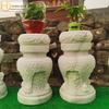 Pilar de Pedra Cais Bluestone Antigo Pilar Fabricado Pedra Angular Mármore Granito Pilar de Pedra Vaso de Flores Externo Suporte de Flores Pilar