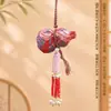 Festival do Meio Outono cultural e criativo, pingente de cabaça com borla de cristal de alta qualidade e brocado Song, decoração suspensa de estilo chinês para trazer sorte para bolsas e interior de carro