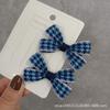 Horquilla para el pelo de pata de gallo azul para niña, estilo coreano, dulce, para otoño e invierno, con pinzas pequeñas, pinzas laterales, flequillo, accesorios para el cabello para niña pequeña