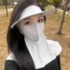 Mascarilla de Protección Solar Desmontable Sin Marcas Hielo Seda Protector Facial Completo Protector de Cuello Protector de Frente Máscara de Velcro Mascarilla Protectora Solar Anti-UV