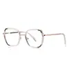Gafas originales anti-luz azul 3134 metal TR círculo montura tendencia diosa europea y americana pasarela calle espejo plano transfronterizo