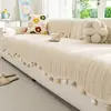 Cojín de sofá color crema estilo francés, apto para todas las estaciones, cojín de asiento de chenilla, nuevo modelo 2026, tela para funda de sofá de líneas rectas, venta al por mayor