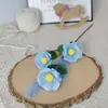 Ramo de Flores Artificiales de Rosa Rizada con Borde Ondulado de Tres Cabezas para Decoración de Sala de Estar, Decoración de Macizos de Flores de Jardín Vegetal y Paisajismo