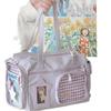 2025 Nova Bolsa Transparente Estilo Japonês para Menina Bolsa de Ombro Fofa de Grande Capacidade Bolsa Transversal Casual Feminina