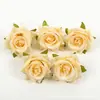 Simulación de explosiones rocío rizado cabeza de flor de rosa flor de horquilla DIY flor comercio exterior transfronterizo floral arreglo floral decoración de boda flor de seda