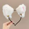 Diadema de peluche de dibujos animados linda y adorable para niñas, diseñada para lavarse la cara, evitar que el cabello se resbale y perfecta para tomar fotografías