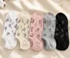 Calcetines Calcetines Tobilleros Verano Florales Delgados Pastoriles Bajos Antideslizantes Invisibles Lindos Elegantes Estilo Calcetines de Barco para Mujer
